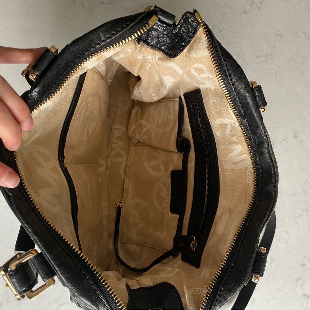 Michael Kors Black Crossbody Bag with Gold Accents - Picture 7 of 7